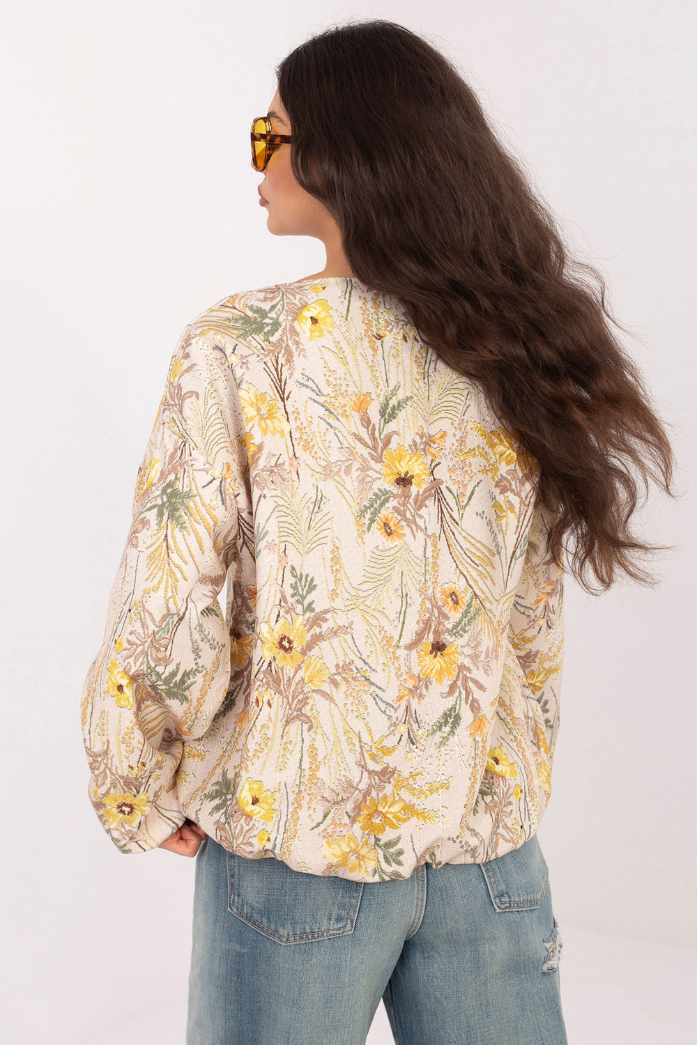 Italy Moda Yellow Floral Bodycon Jacket - view 3