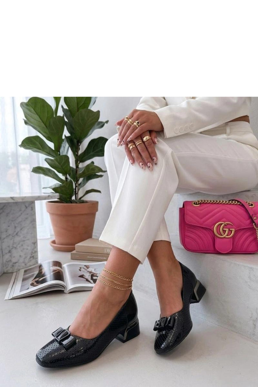Solea Filippo Black Court Shoes