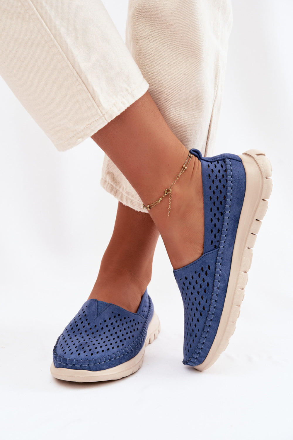 Step In Style Sergio Leone Blue Moccasins