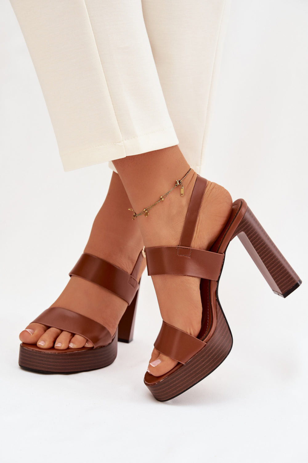 Step In Style Hanelia Camel Heeled Sandals - view 3