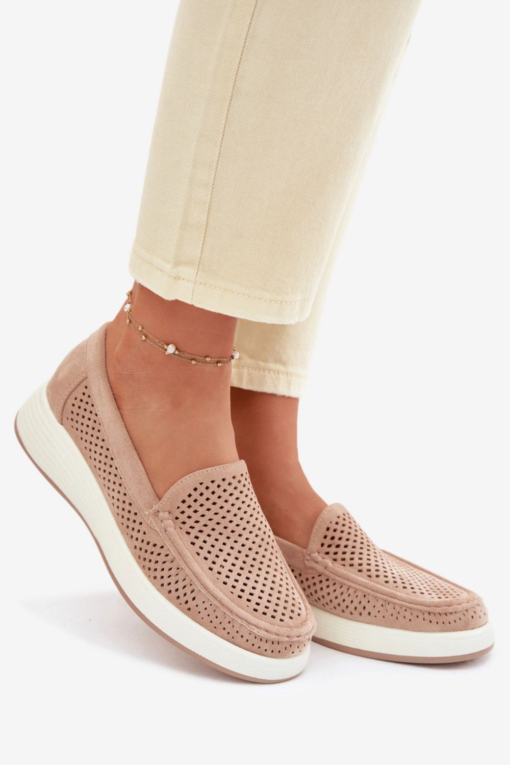 Step In Style Sergio Leone Beige Moccasins - view 2
