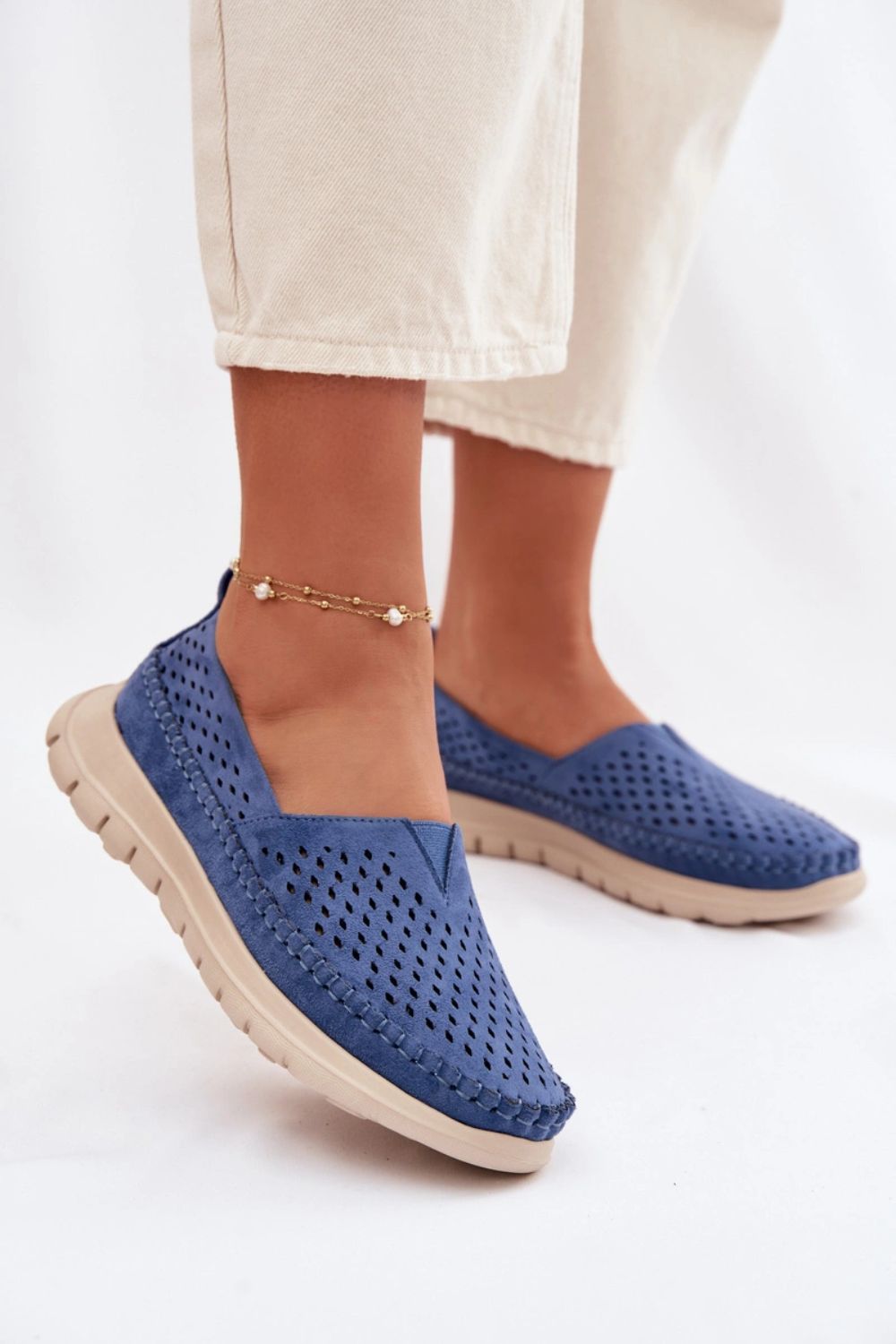 Step In Style Sergio Leone Blue Moccasins - view 4