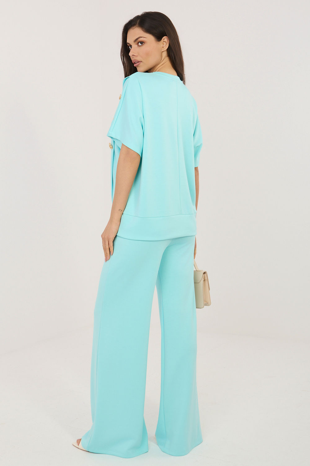 Relevance Mint Wide Leg Short Sleeve Co-Ord Set - view 2