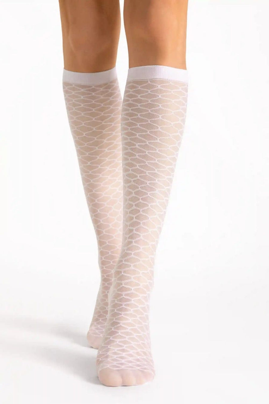 Fiore Darlita White Knee High Socks