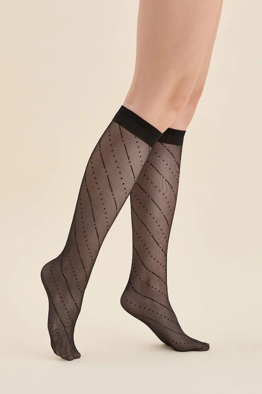 Gabriella Mira Black Knee High Socks