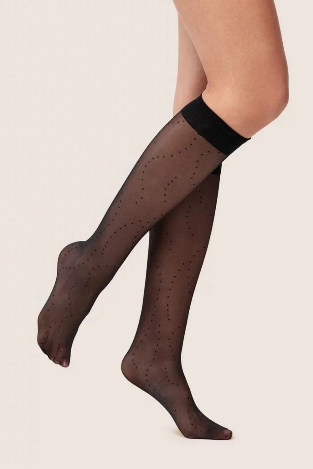 Gabriella Agna Black Knee High Socks