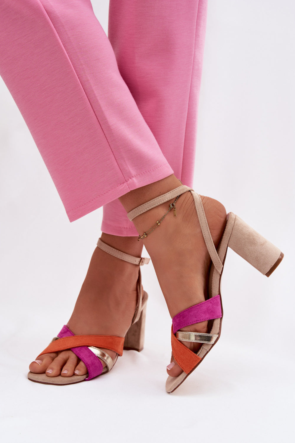Step In Style Karilora Beige Heeled Sandals - view 3