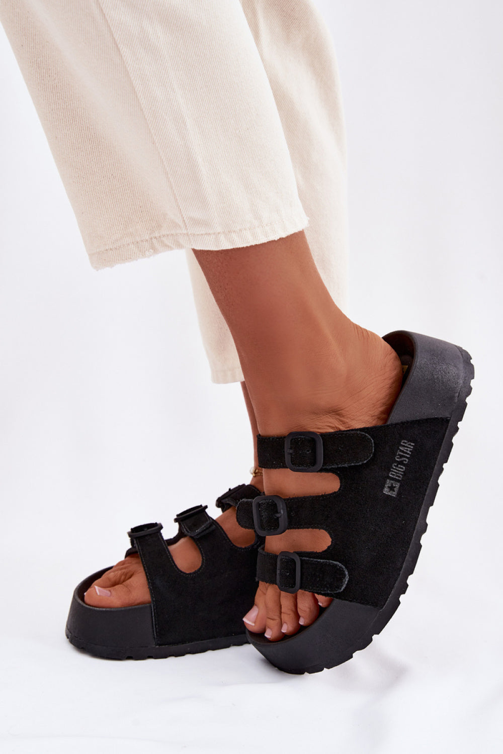 Step In Style Black Platform Sandals - view 3