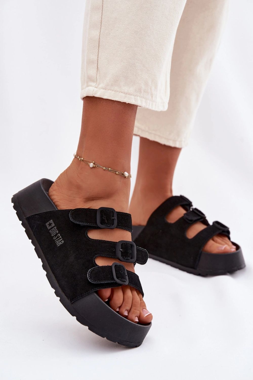 Step In Style Black Platform Sandals - view 4