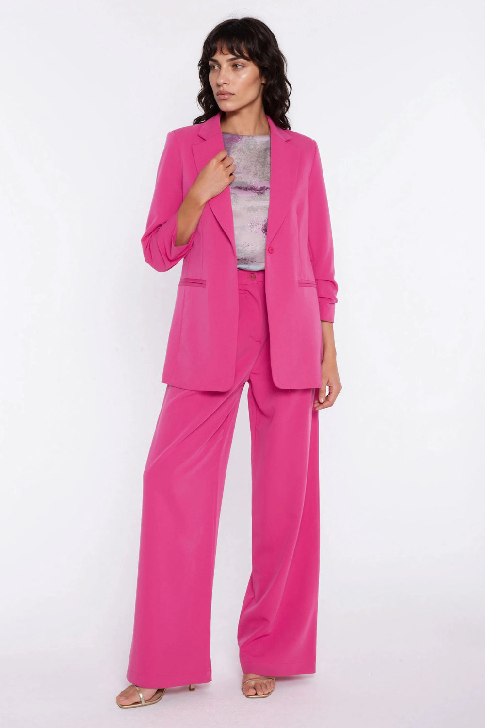 Nife Pink Pleated Jacket - view 2