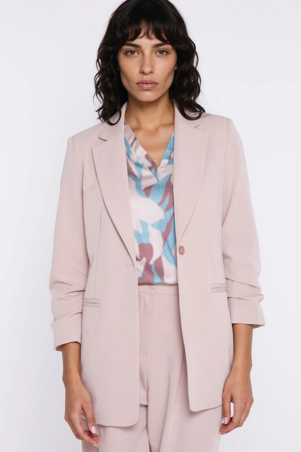Nife Beige Jacket with Pockets