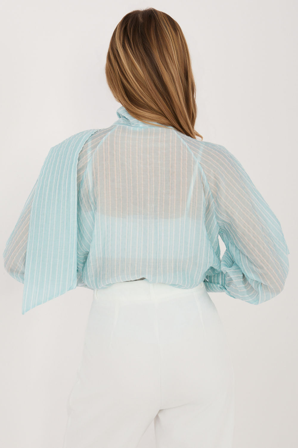 Italy Moda Mint Striped Long Sleeve Top - view 3