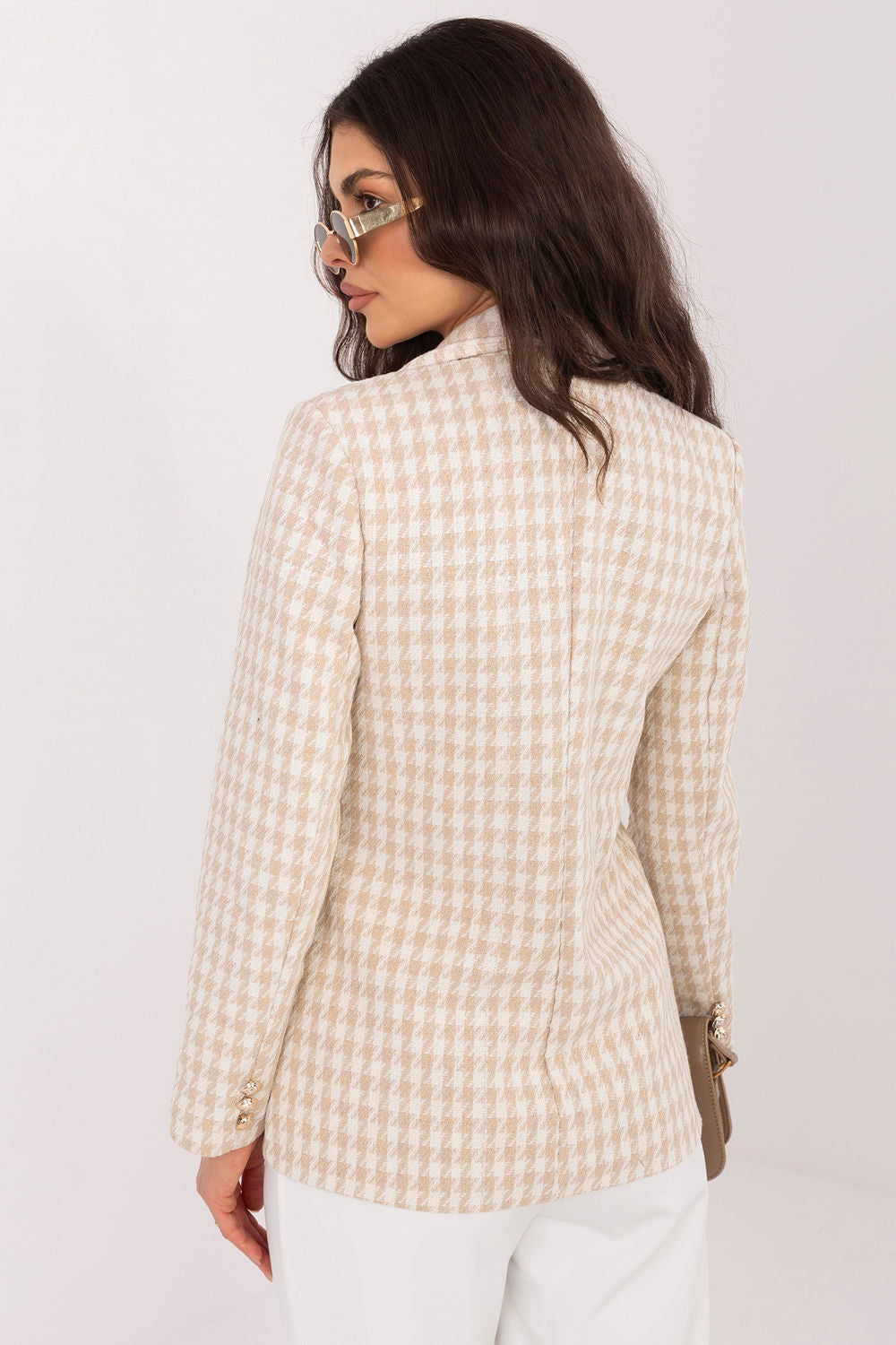 Italy Moda Beige Polyester Long Sleeve Jacket - view 3