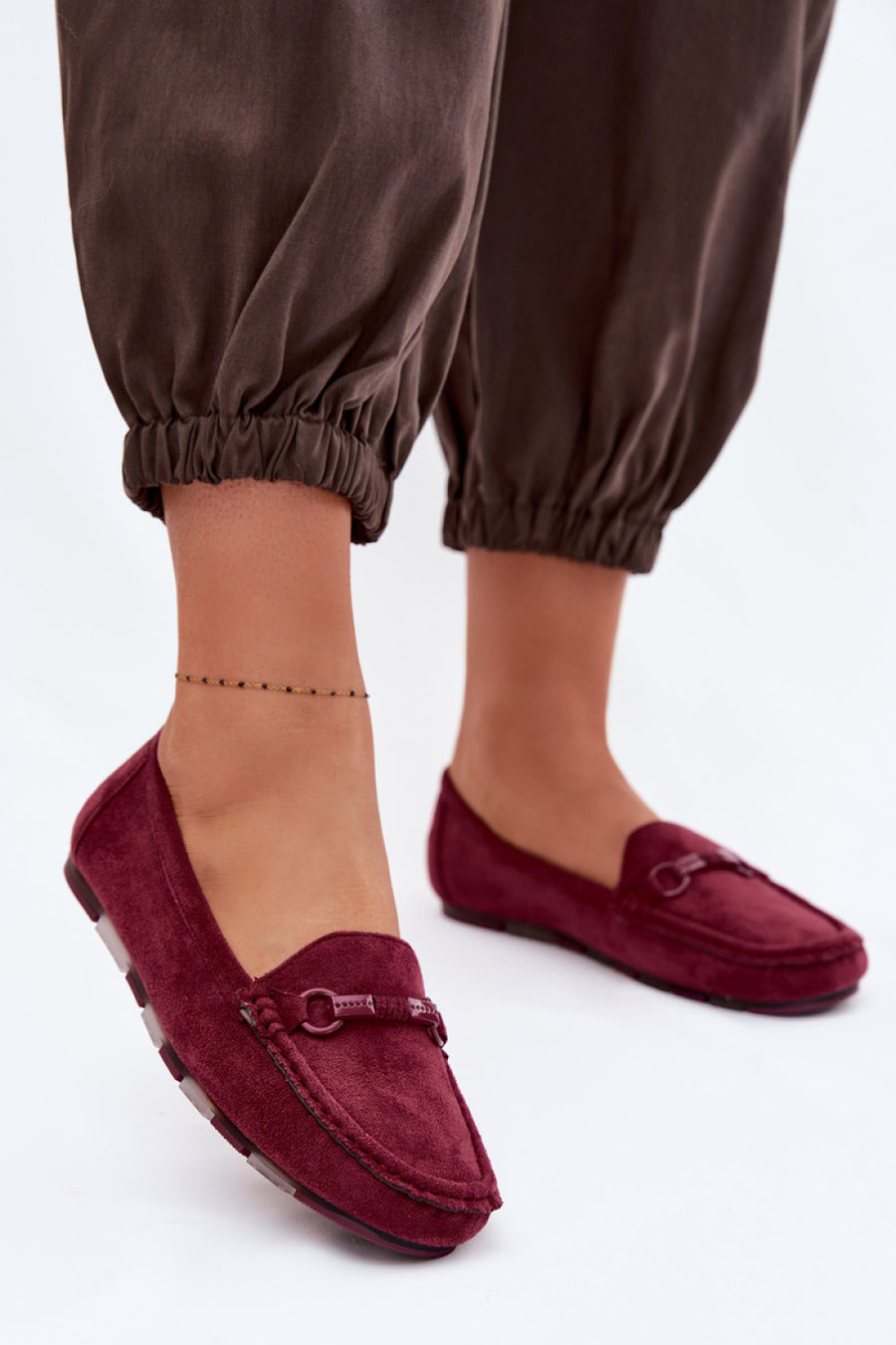 Step In Style Olisa Burgundy Leather Moccasins