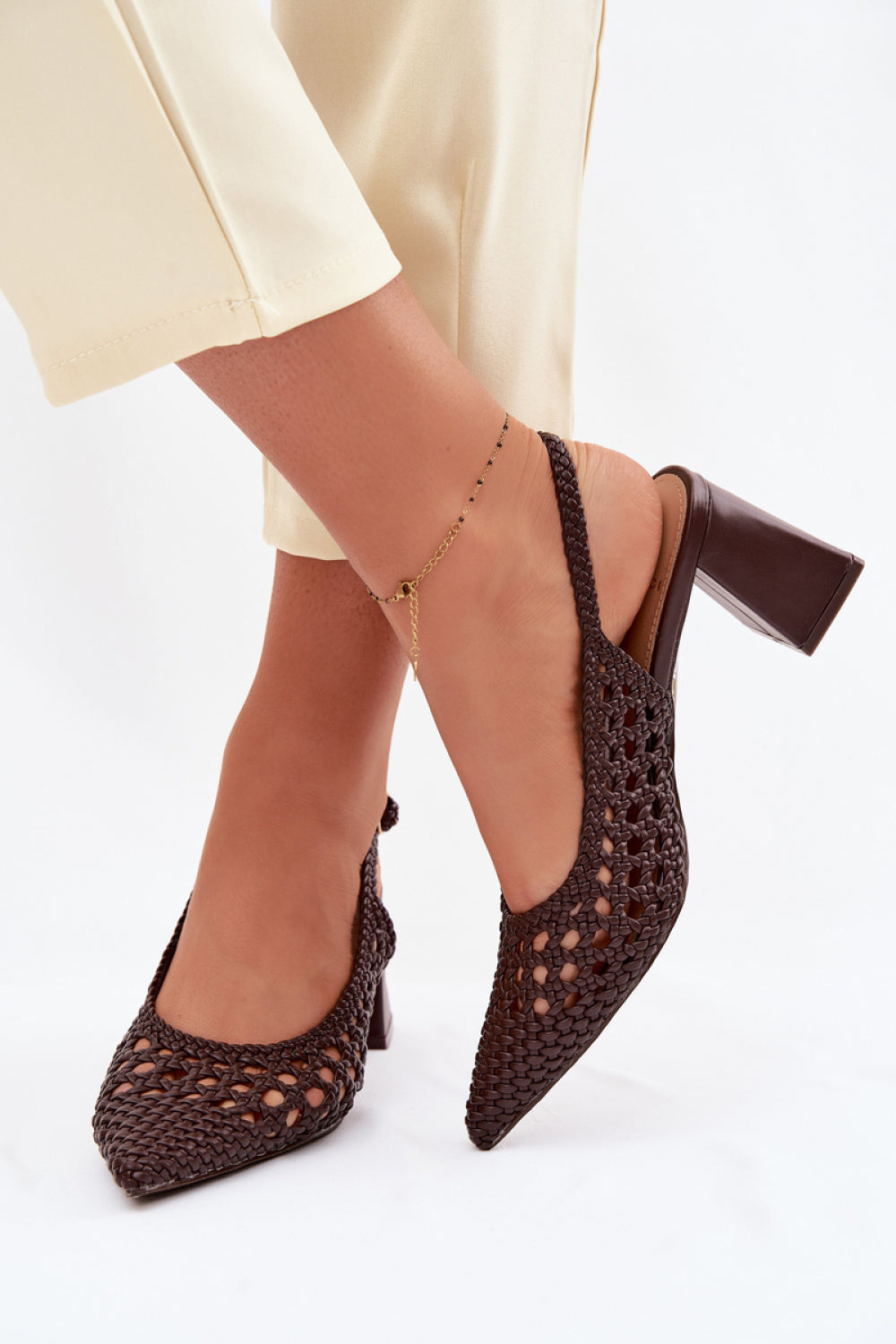 Step In Style Kedira Chocolate Block Heel Heeled Sandals - view 3
