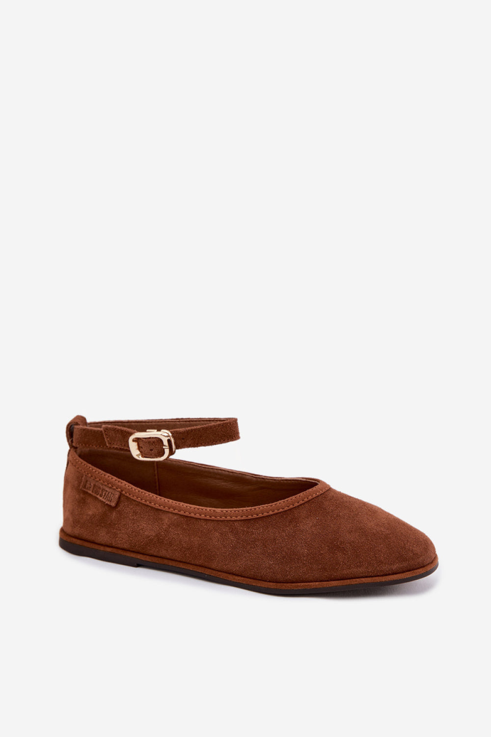 Step In Style Camel Suede Flat Ballet Flats - view 2