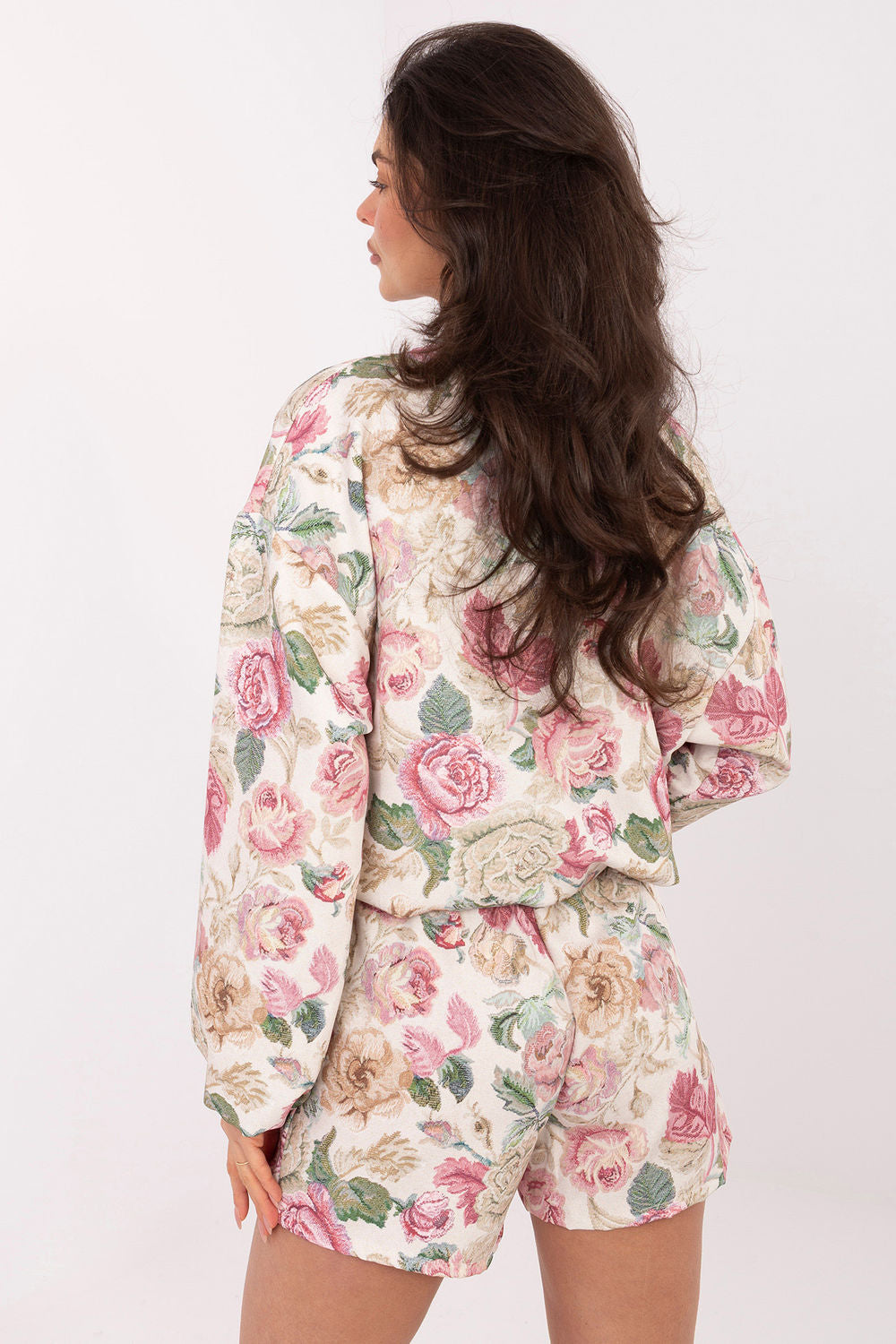 Italy Moda Pink Floral Bodycon Jacket - view 3
