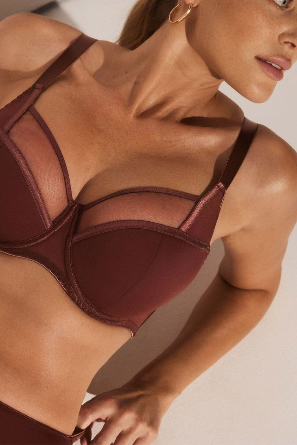 Kinga Sophie Brown Mesh Semi-Soft Bra - view 4