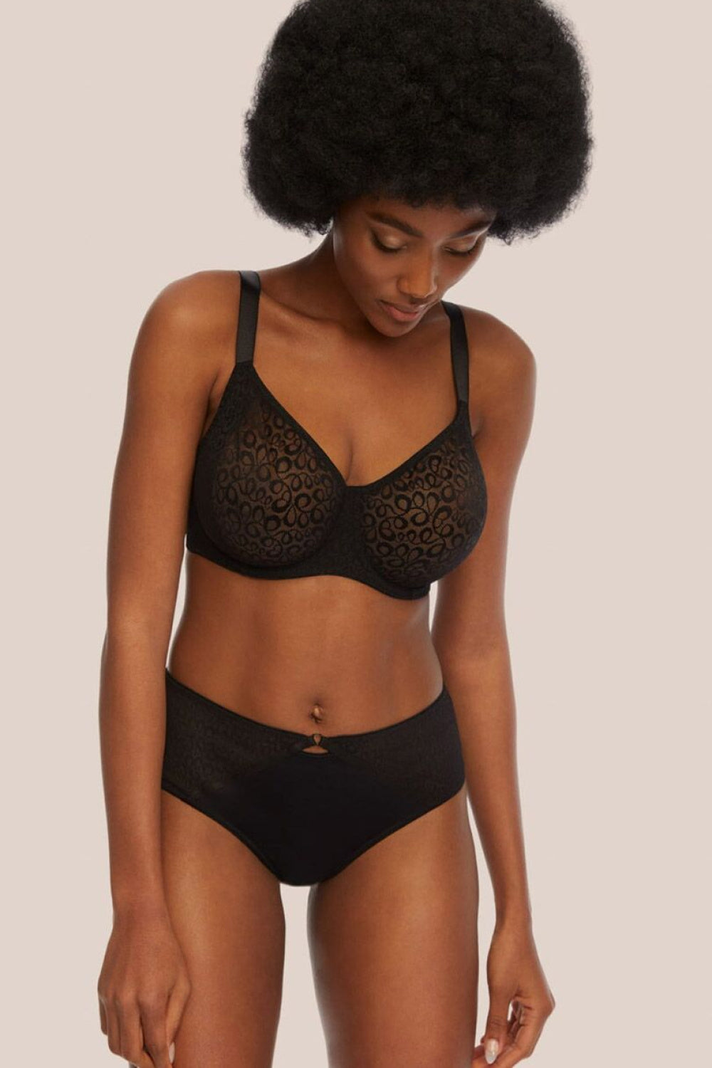 Kinga Clara Black Mesh Knickers