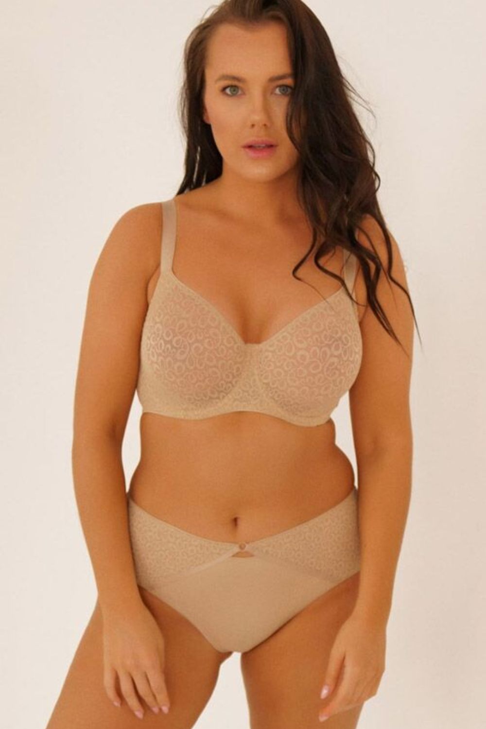 Kinga Clara Beige Mesh Knickers - view 2