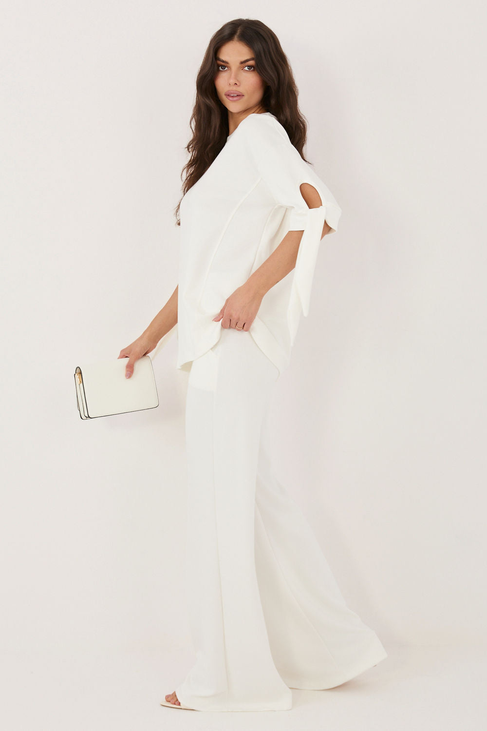 Relevance Ecru Wide Leg Co-Ord Set - view 3
