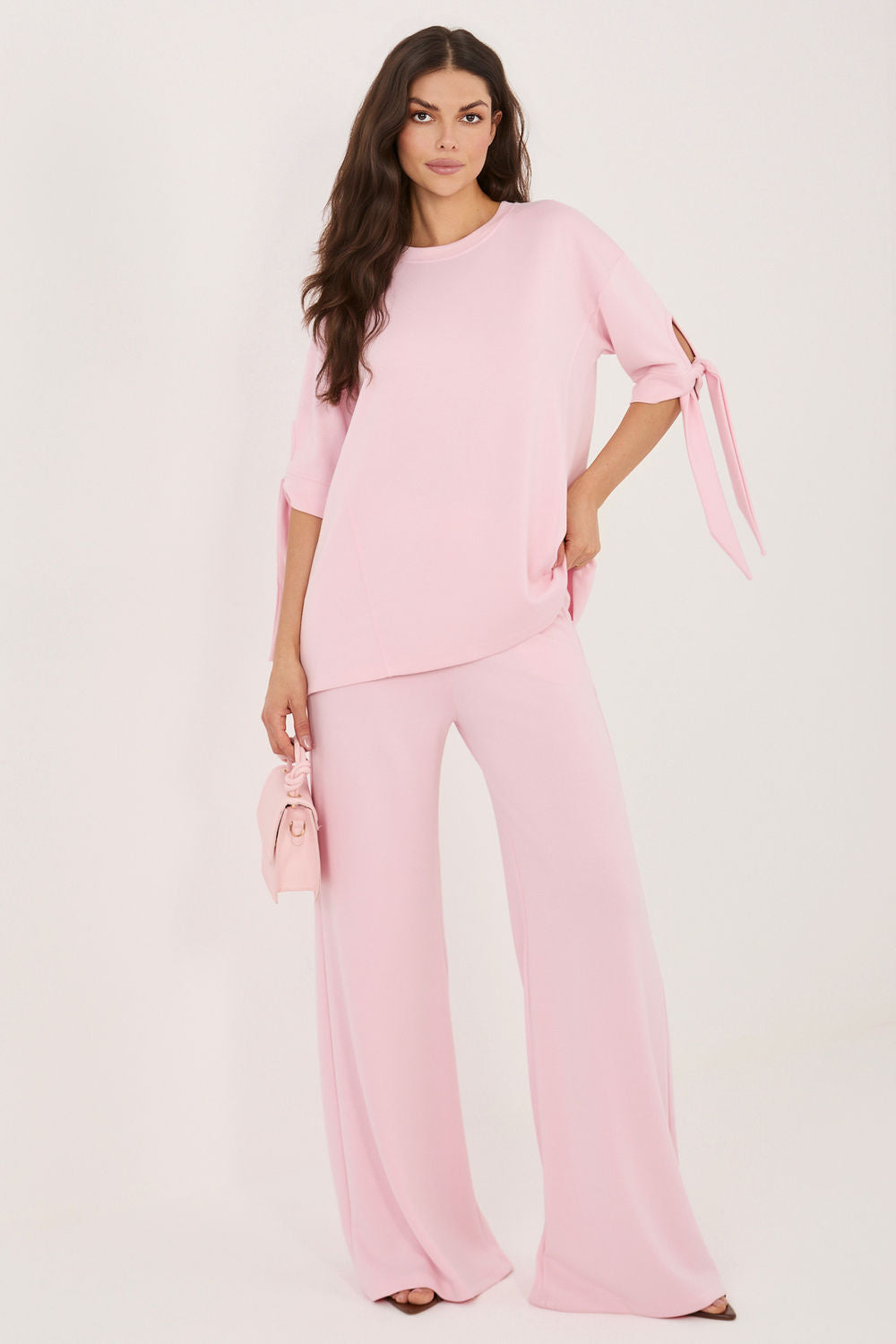 Relevance Light Pink Wide Leg Co-Ord Set