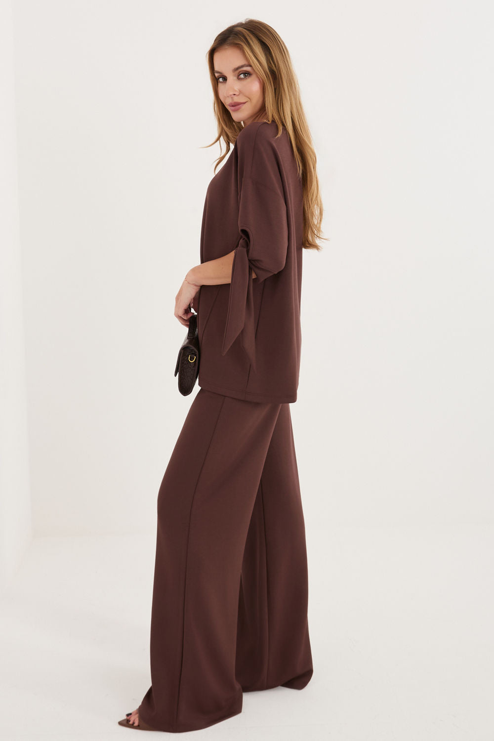 Relevance Dark Brown Wide Leg Co-Ord Set - view 2