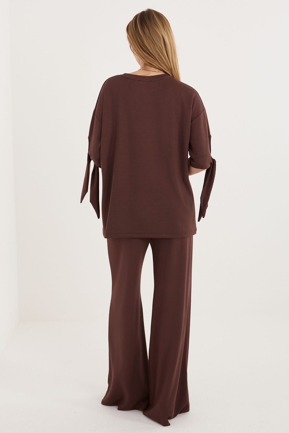 Relevance Dark Brown Wide Leg Co-Ord Set - view 3