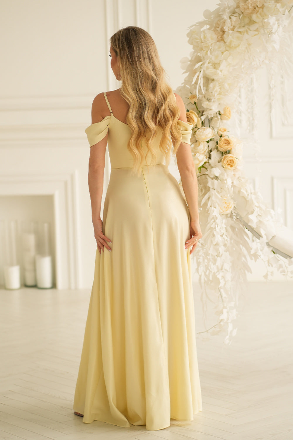 Bicotone Yellow Bodycon Maxi Dress - view 3