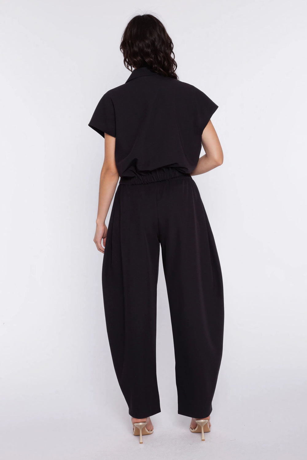 Nife Barrel Black Trousers - view 3