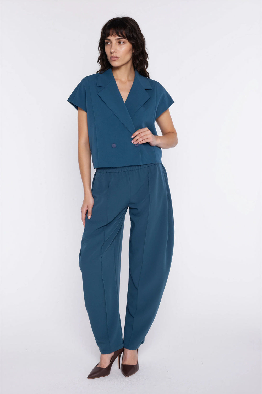 Nife Barrel Azure Blue Trousers