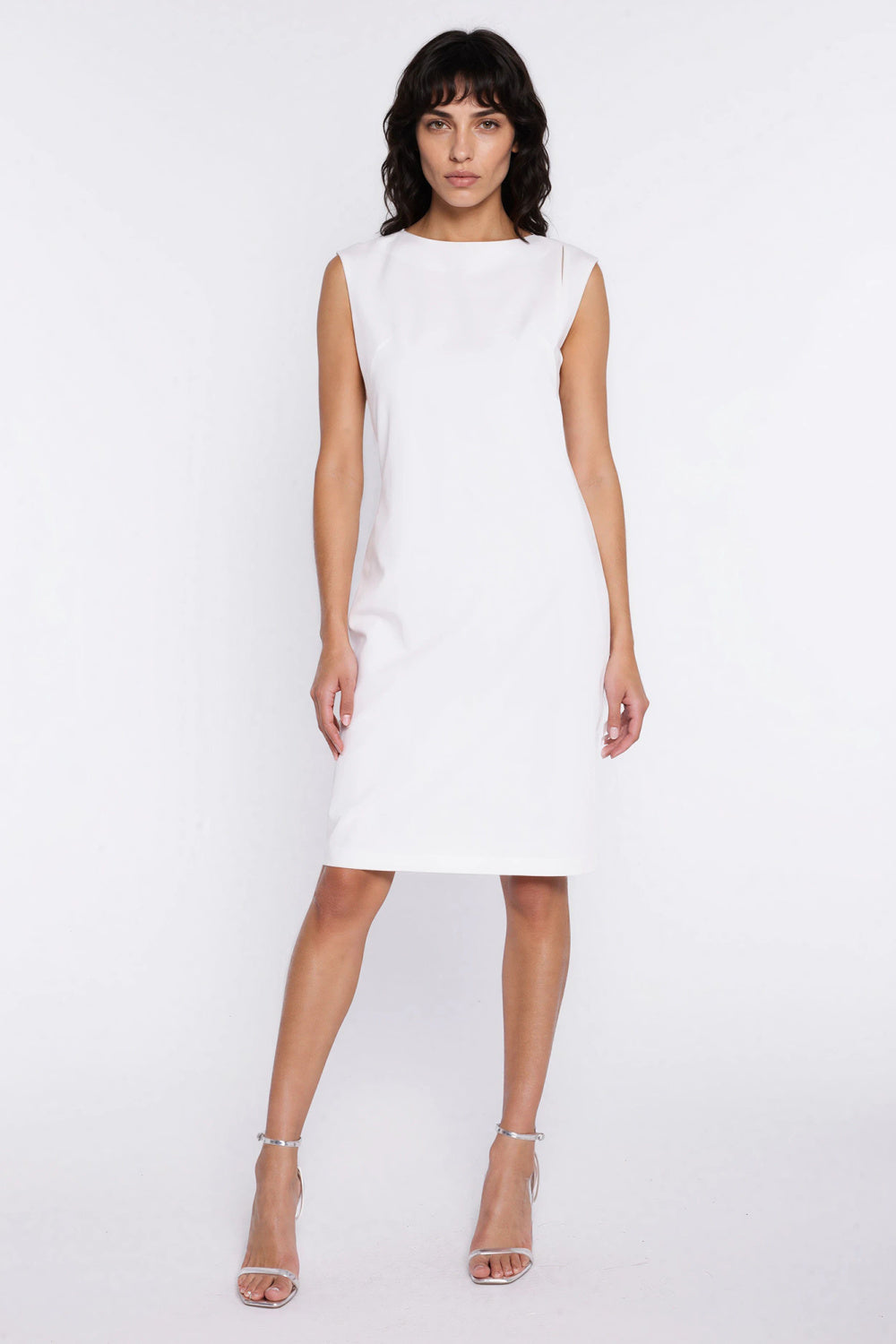Nife Ecru Sleeveless Dress - view 2