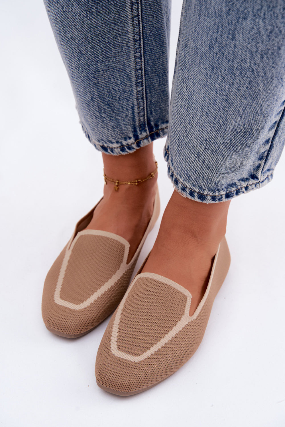 Step In Style Selisa Light Brown Mesh Moccasins - view 3