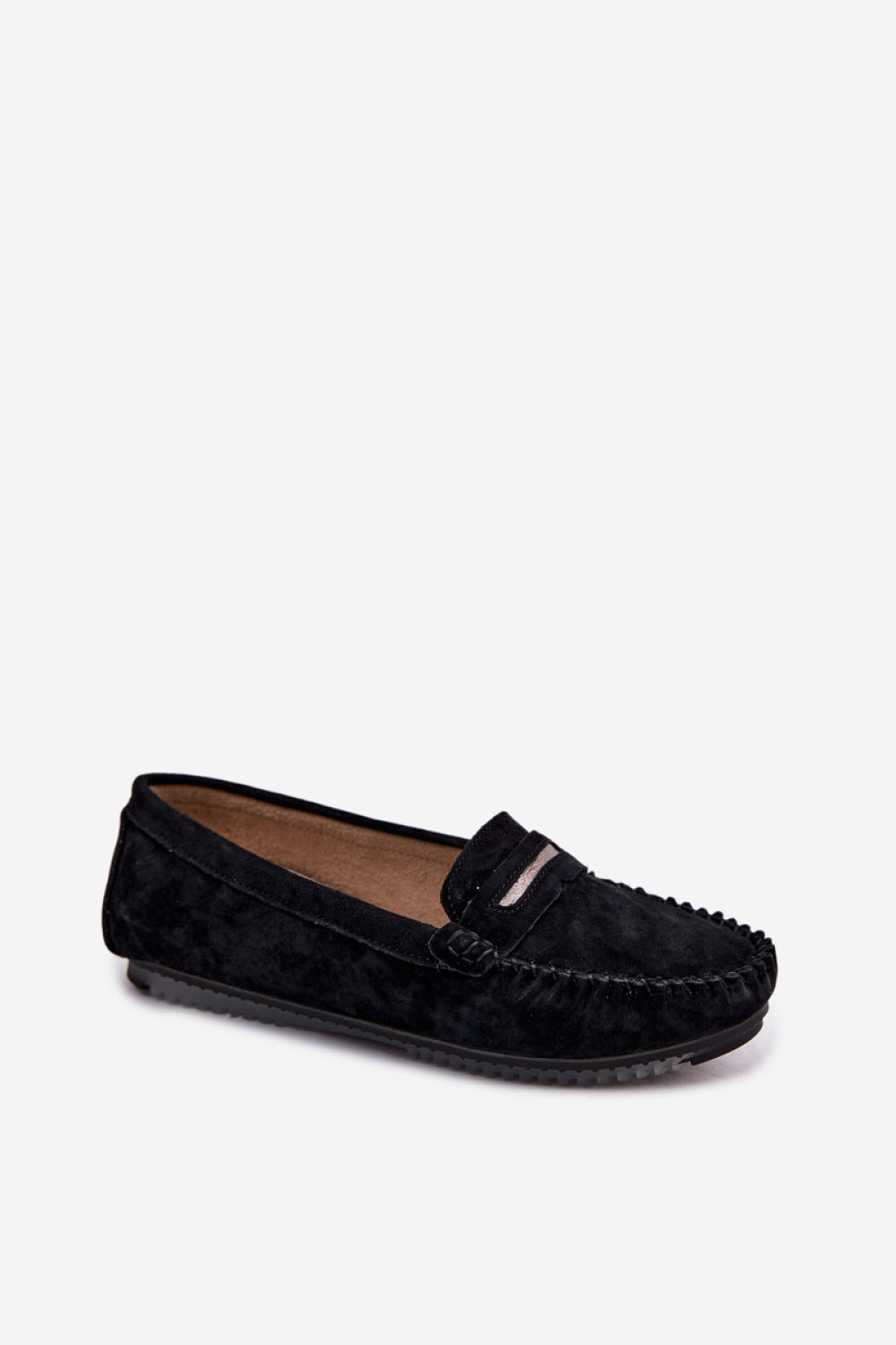 Step In Style Black Leather Moccasins - view 2