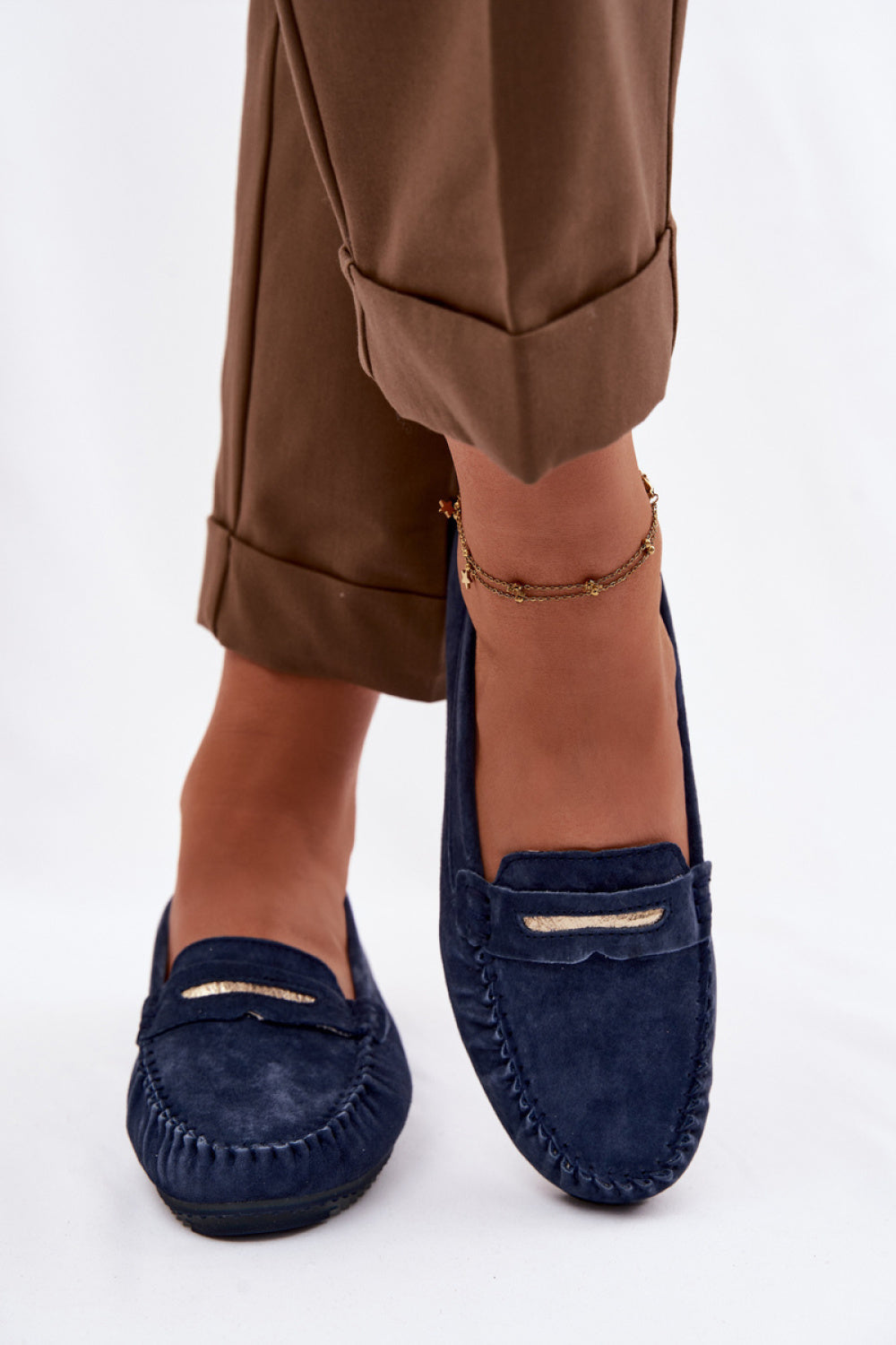 Step In Style Navy Suede Moccasins - view 3