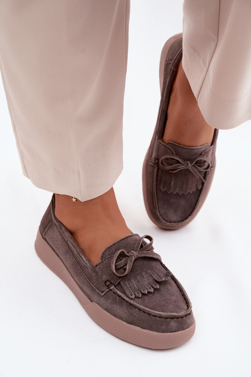 Step In Style Vinceza Brown Suede Platform Moccasins - view 3