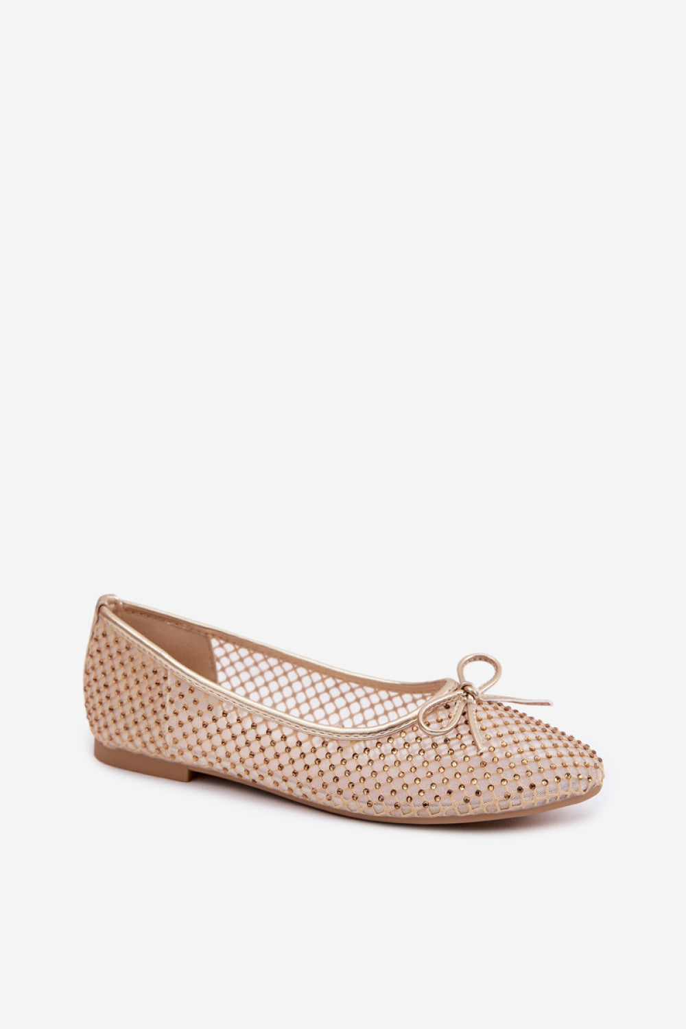 Step In Style Vinceza Gold Mesh Ballet Flats - view 2