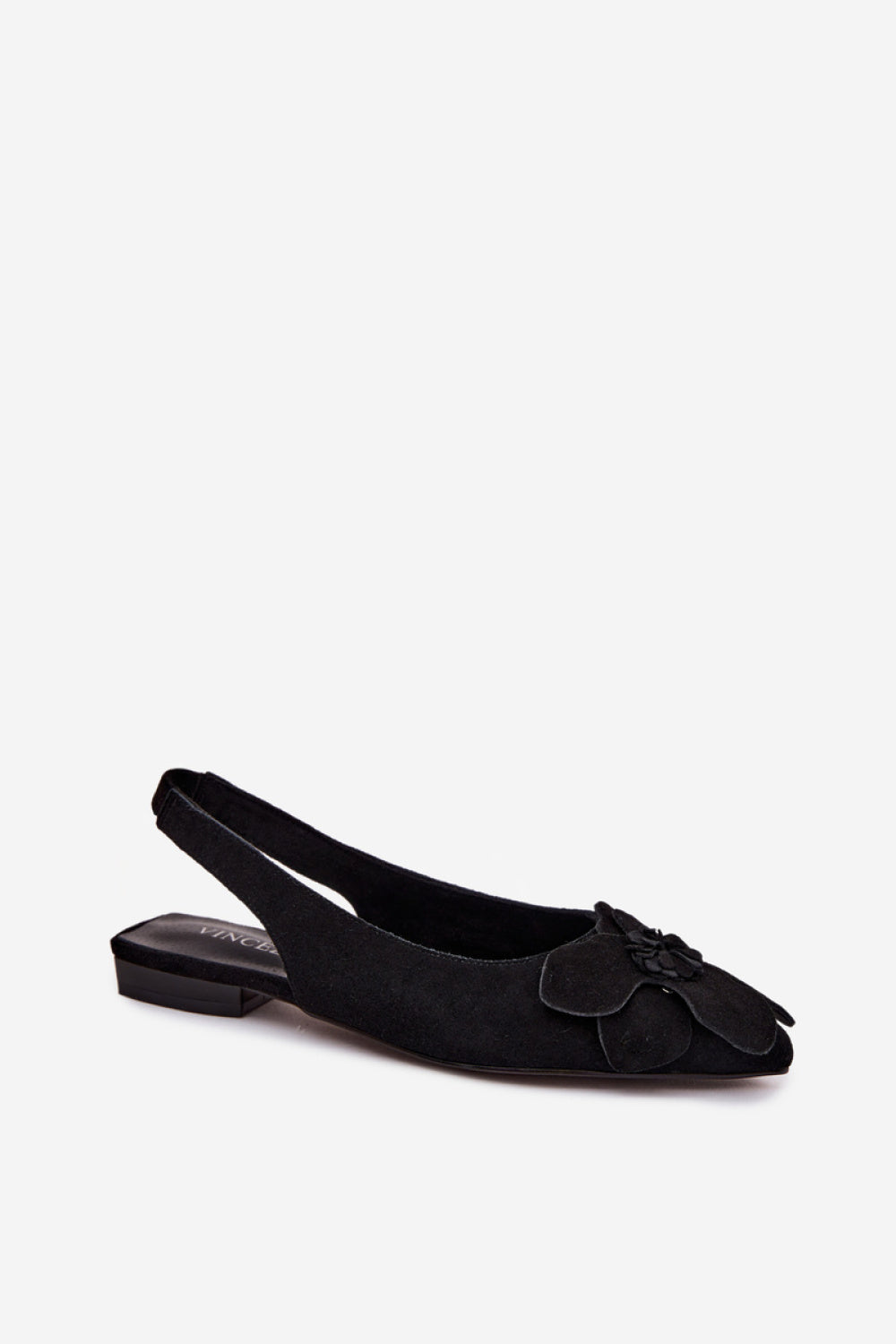 Step In Style Vinceza Black Suede Flat Sandals - view 2