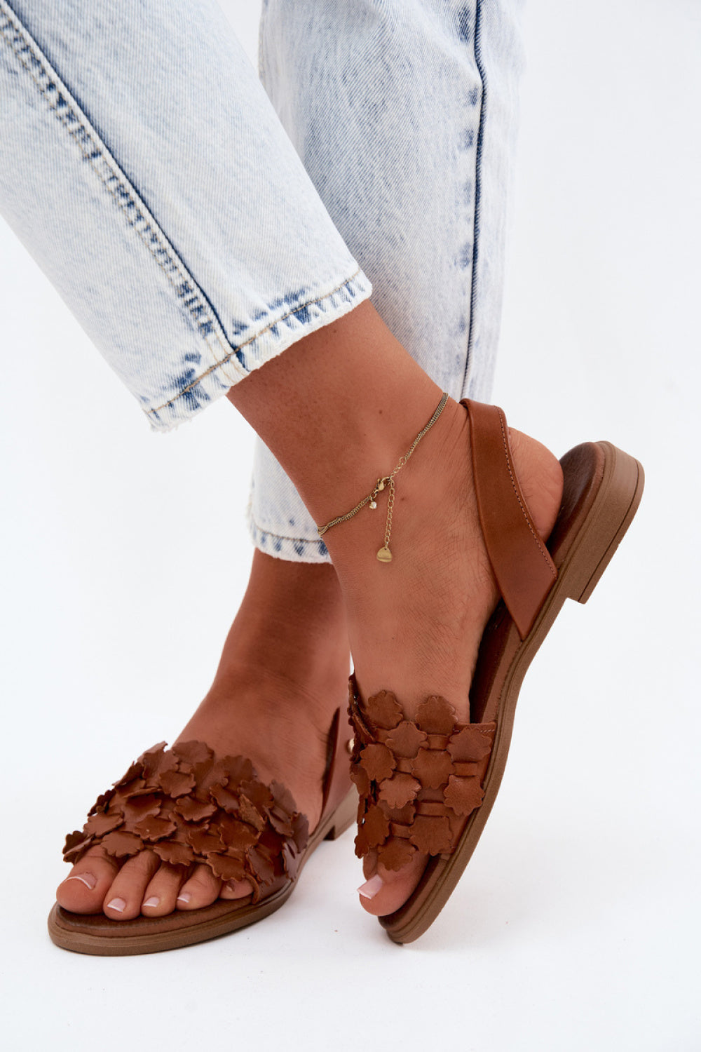 Step In Style Zazoo Brown Leather Sandals - view 3