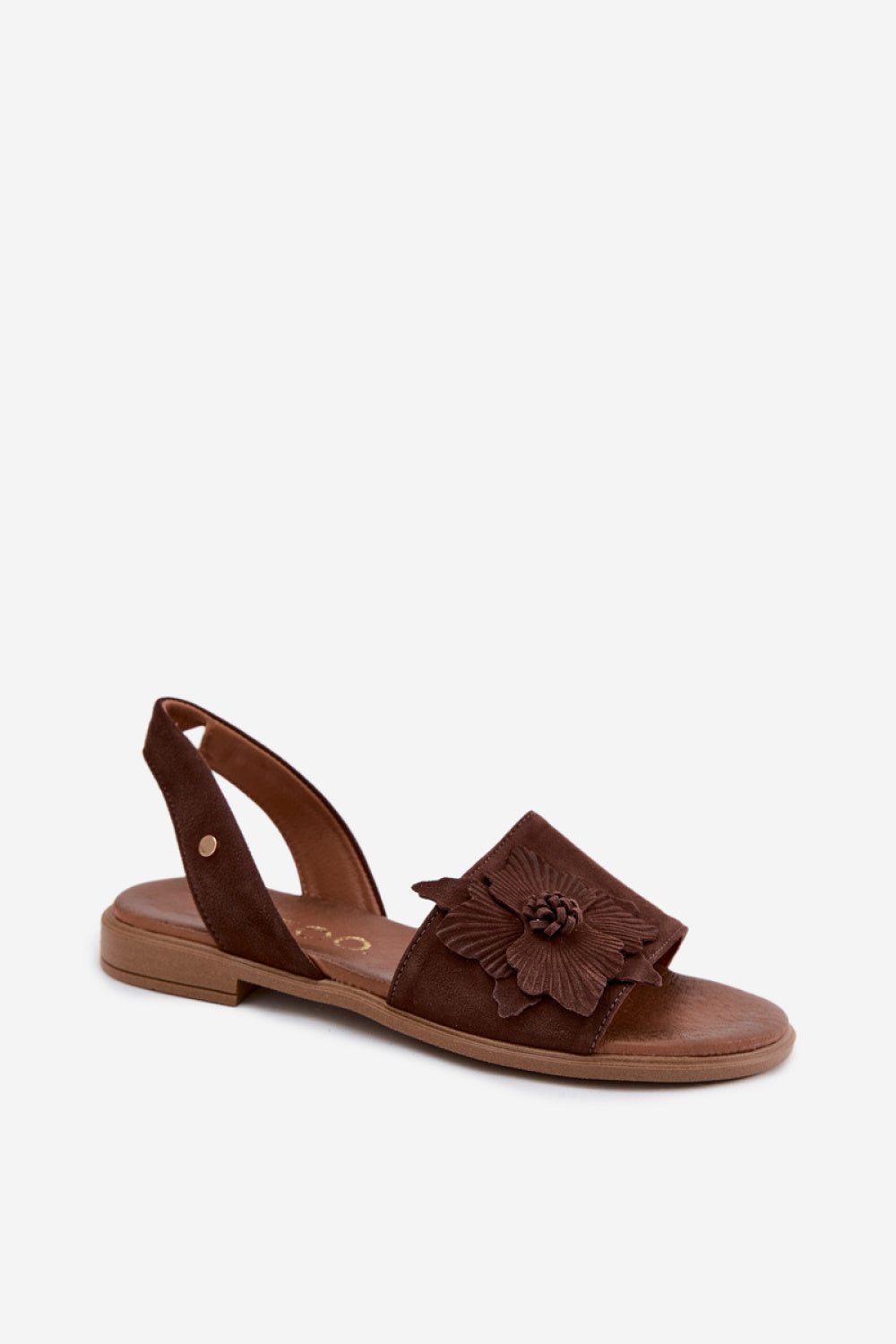 Step In Style Zazoo Chocolate Suede Sandals - view 2