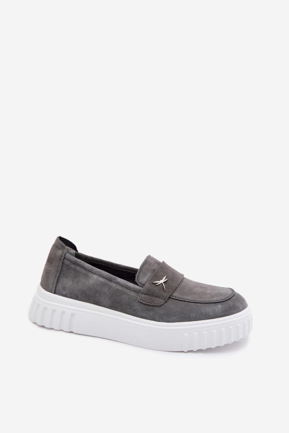 Step In Style Vinceza Dark Grey Suede Platform Shoes - view 2