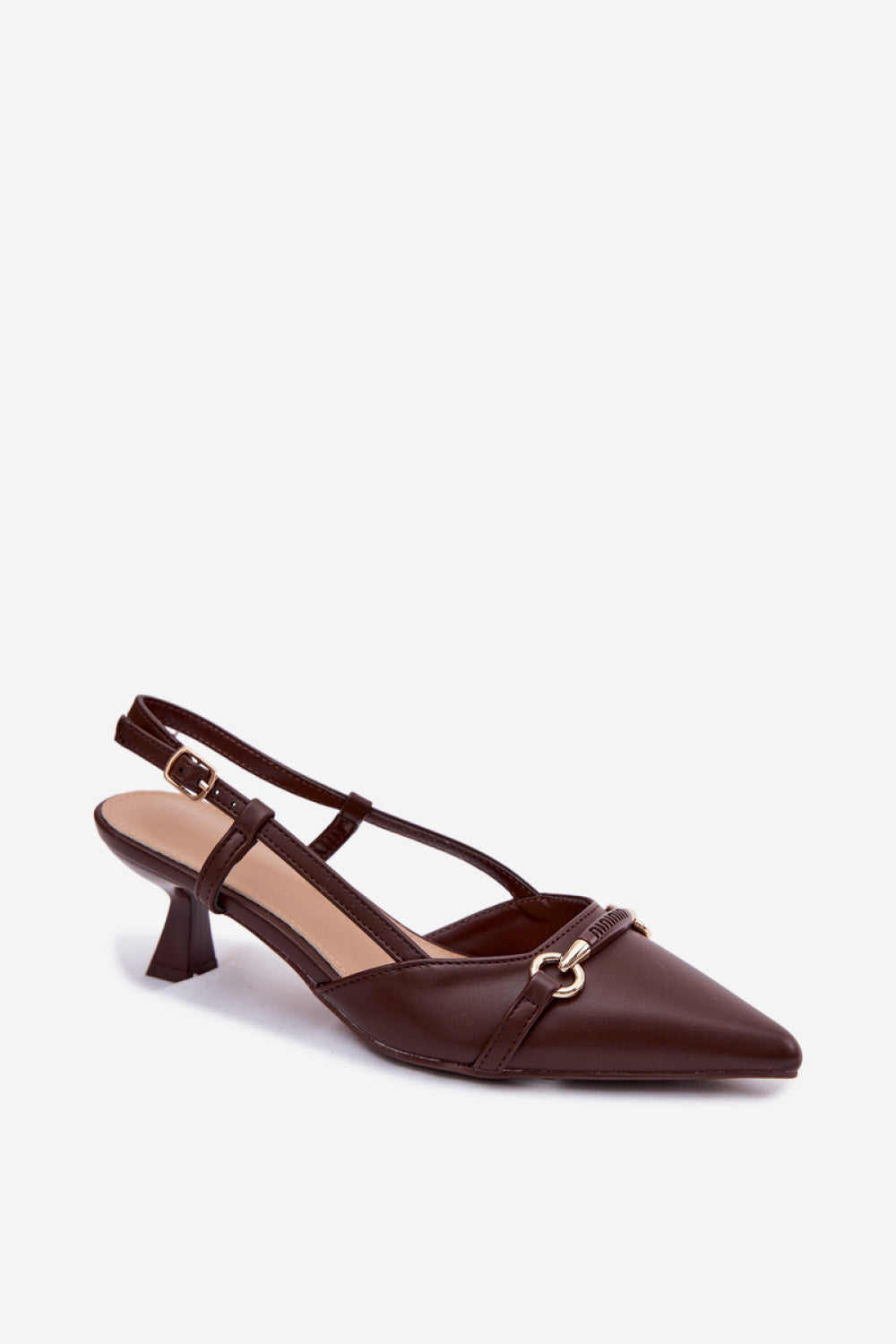Step In Style Felessa Brown Faux Leather Heeled Sandals - view 2