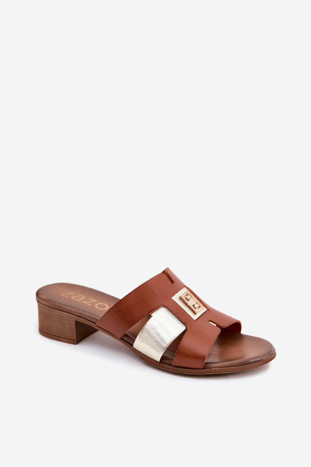 Step In Style Zazoo Brown Heeled Sandals - view 2