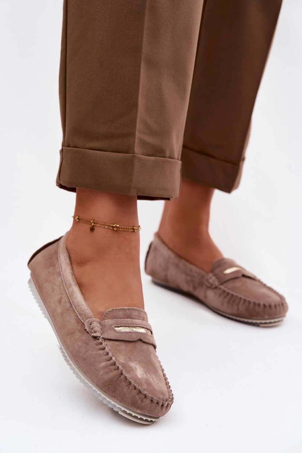 Step In Style Brown Leather Moccasins - view 4