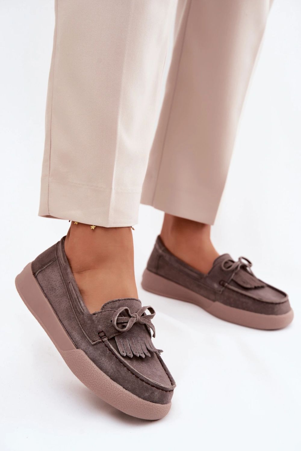 Step In Style Vinceza Brown Suede Platform Moccasins - view 4