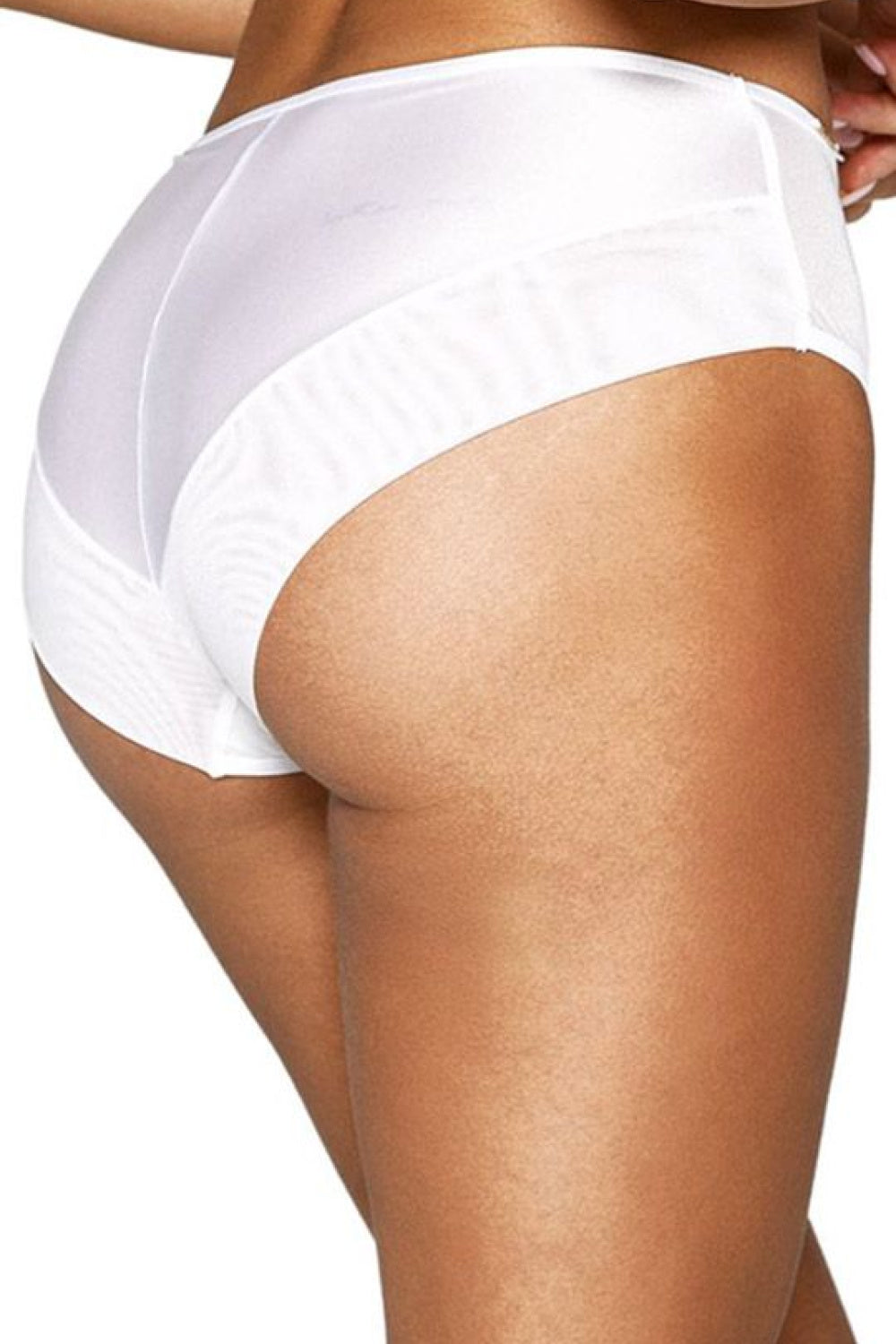 Kinga Lou White Mesh Knickers - view 3