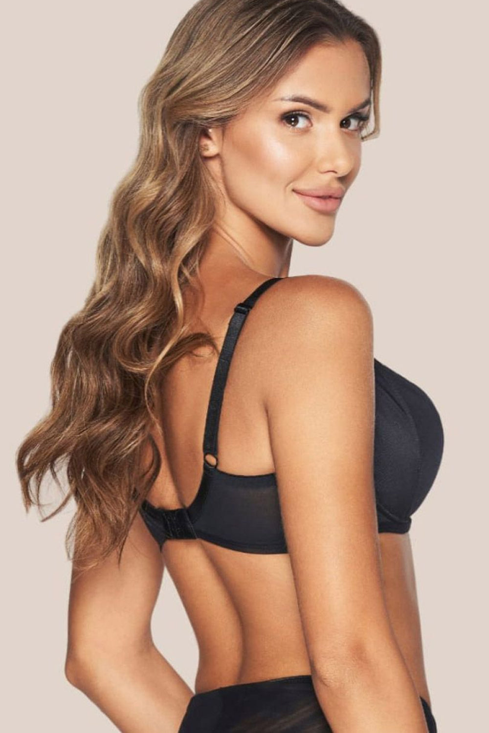 Kinga Etna Black Mesh Semi-Soft Bra - view 3