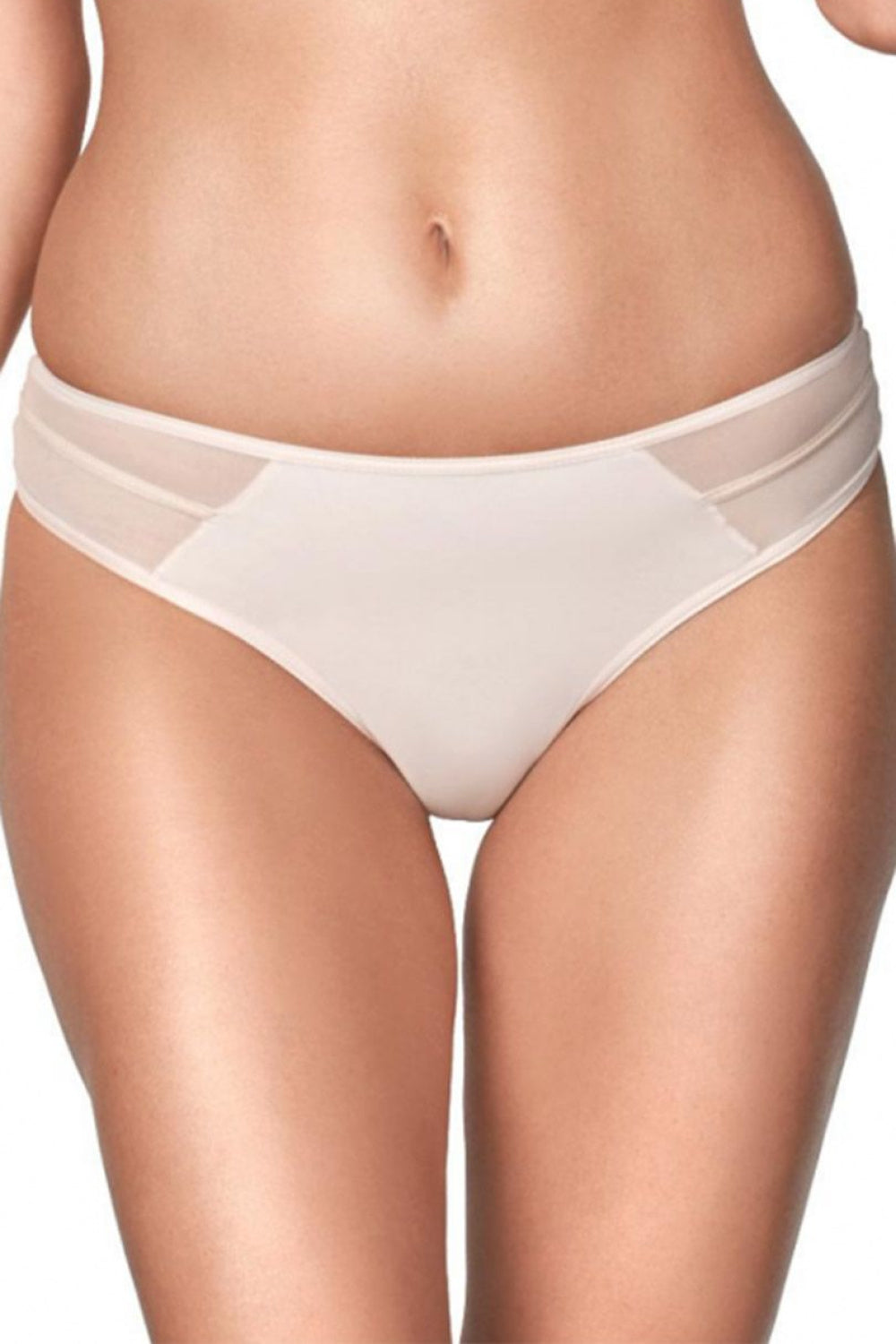 Kinga Sophie Beige Mesh Thong - view 2