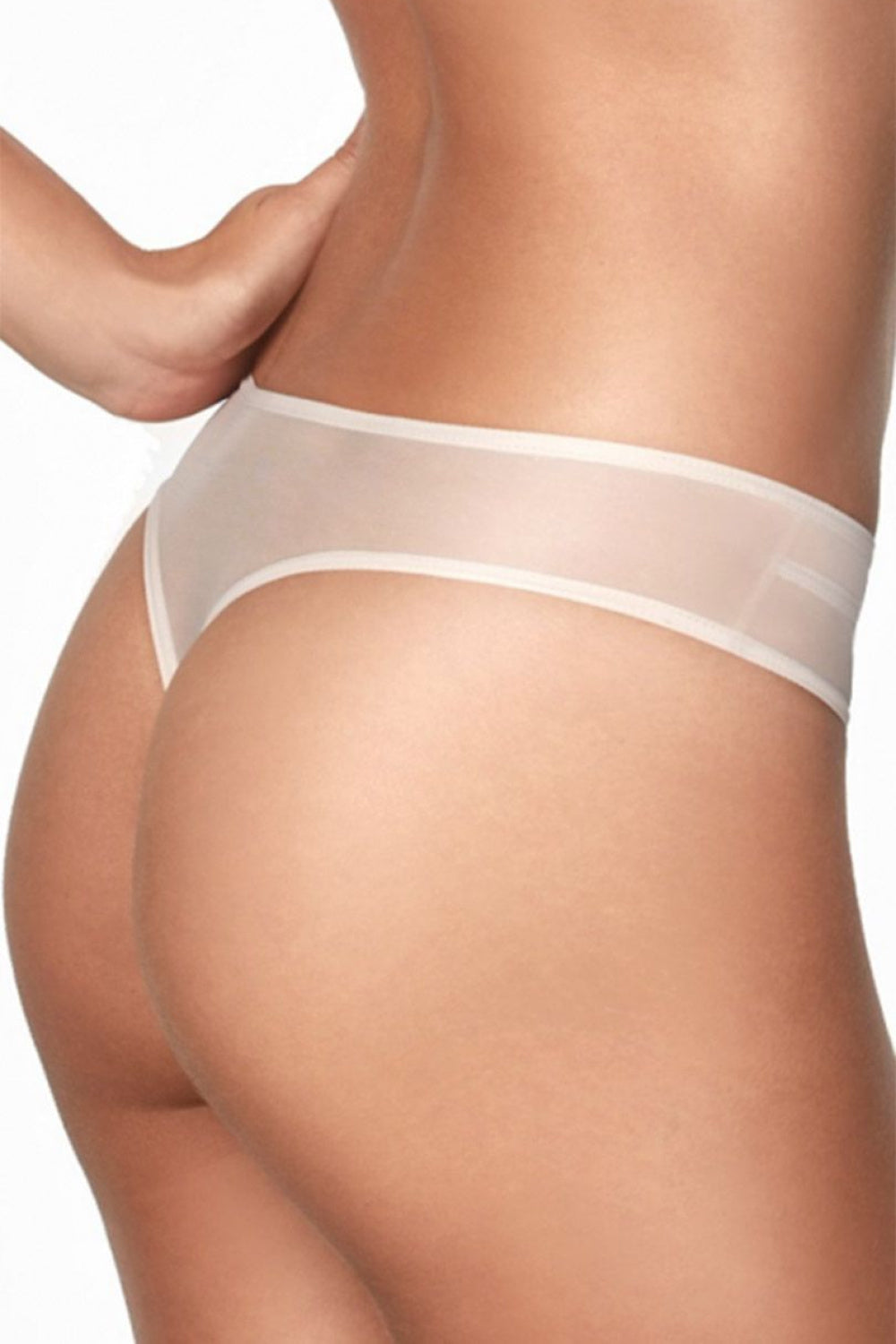Kinga Sophie Beige Mesh Thong - view 3