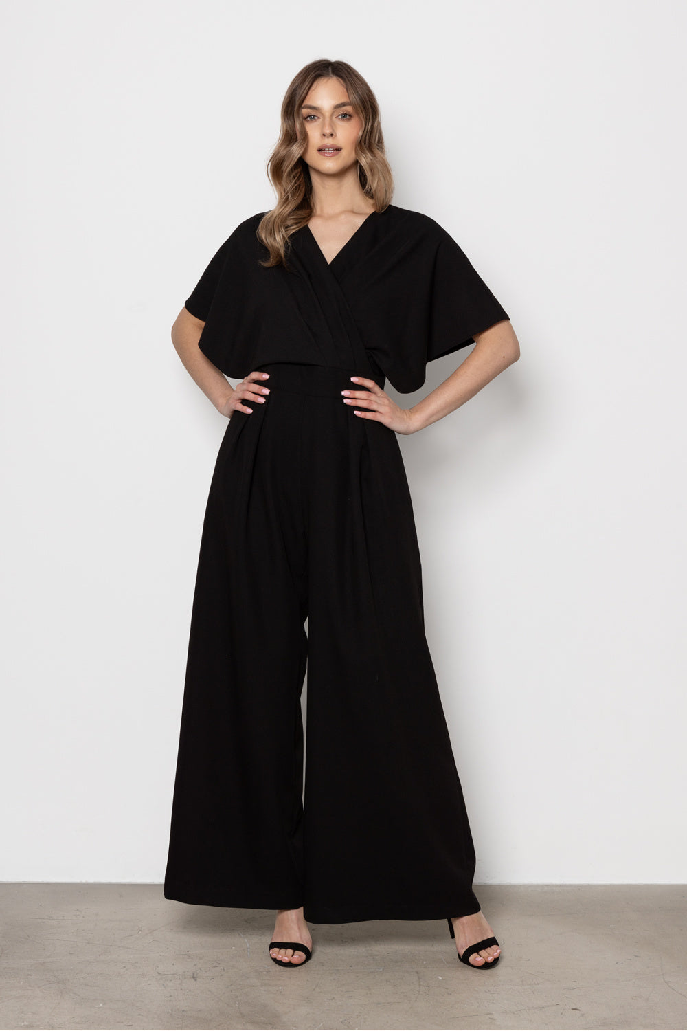 Awama Black Wrap Jumpsuit